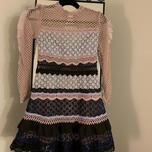 Self Portrait/Three Floor Style Layered Lace Dress